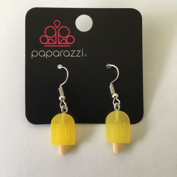 New Yellow Ice Cream Bar Earrings - Picture 1 of 1